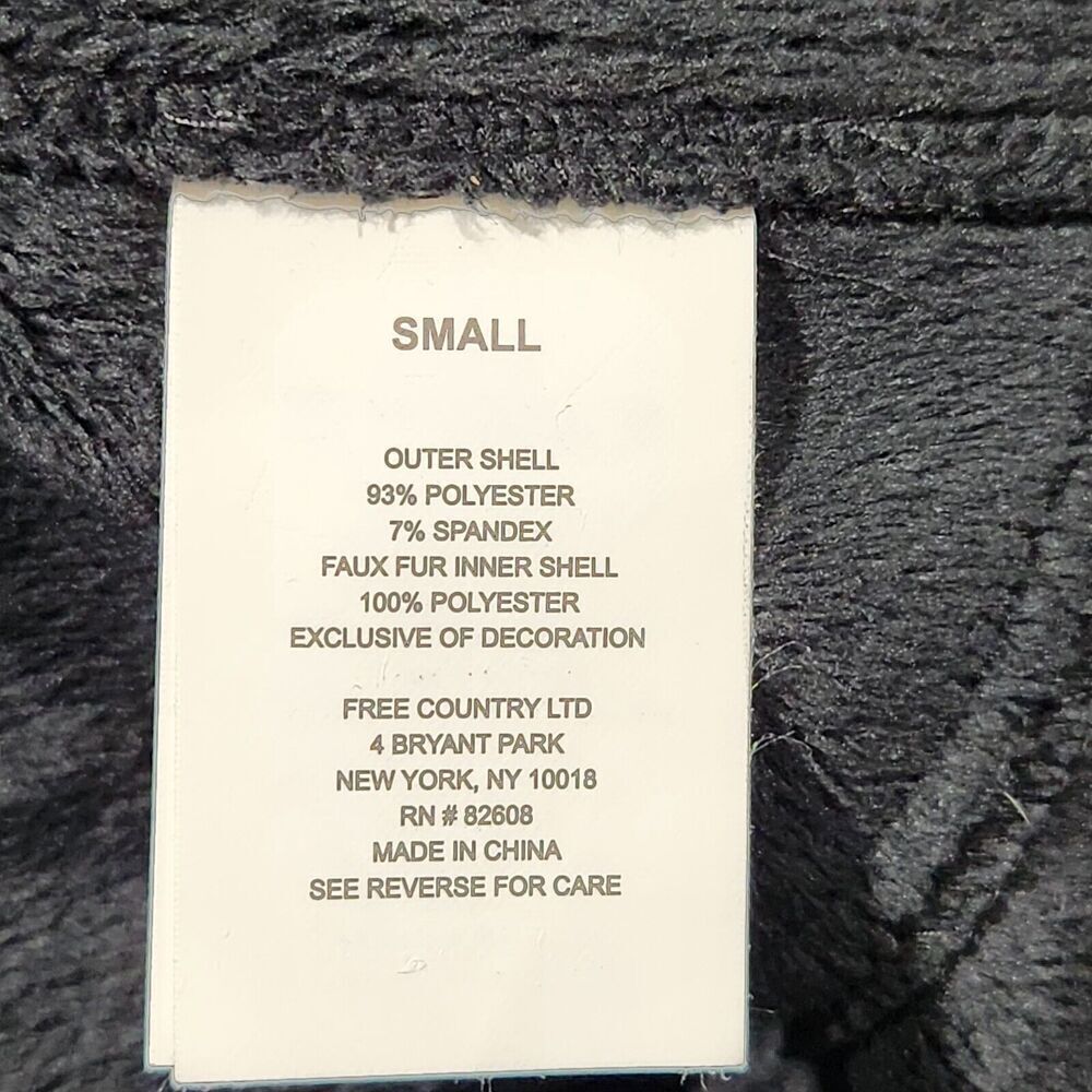 Free Country Jacket Small Heather Color Black Soft shell Lined thumbholes.  New - Picture 8 of 13